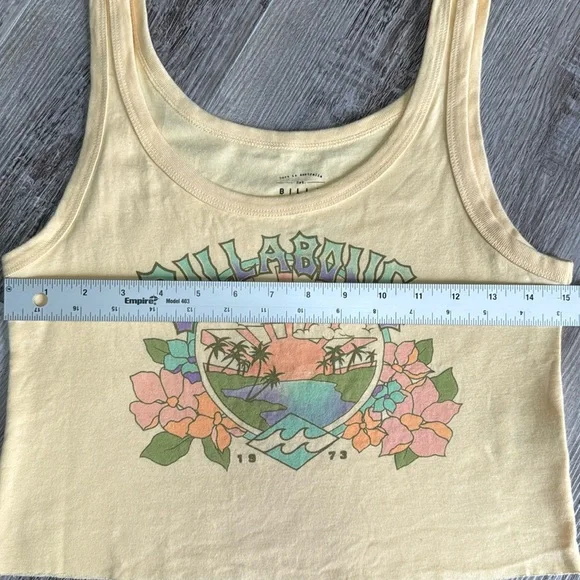 Billabong Yellow Cropped Tank Top - Picture 4 of 6